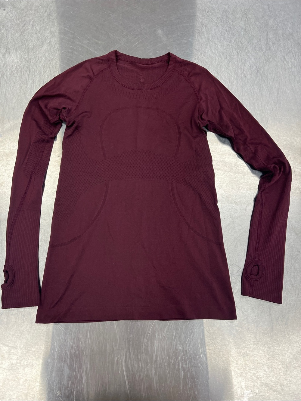 lululemon athletica Seamless Long-Sleeve Top — Burgundy Women’s S